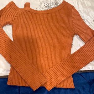 Brown/Rust Colored Fitted Shirt.